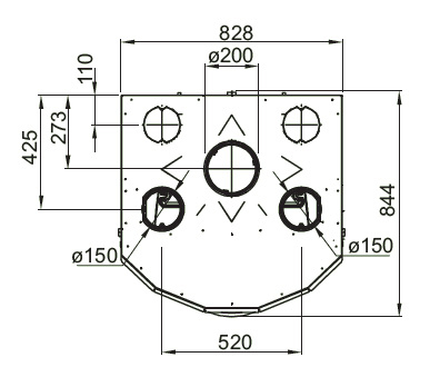 Monoblocco 750 Panoramic Cast Iron