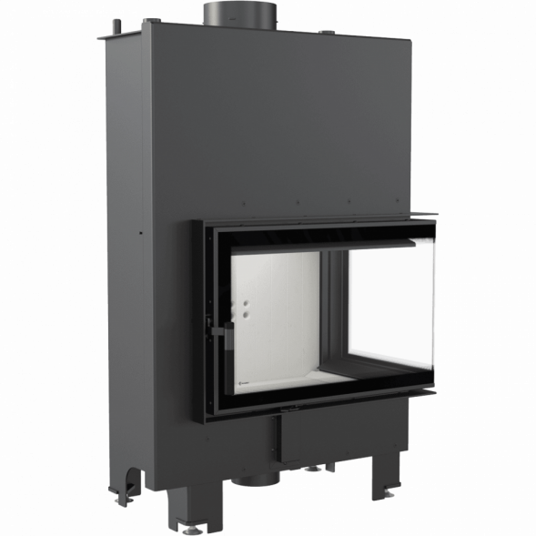 Топка с теплообменником Kratki PRO MBM/PW/10/P/BS/W угловое стекло справа