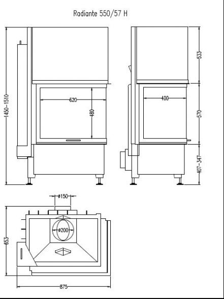 Топка Hark Radiante 550/57 H ECOplus