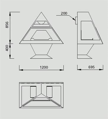 Камин Admeto 120 (trasera) - Traforart